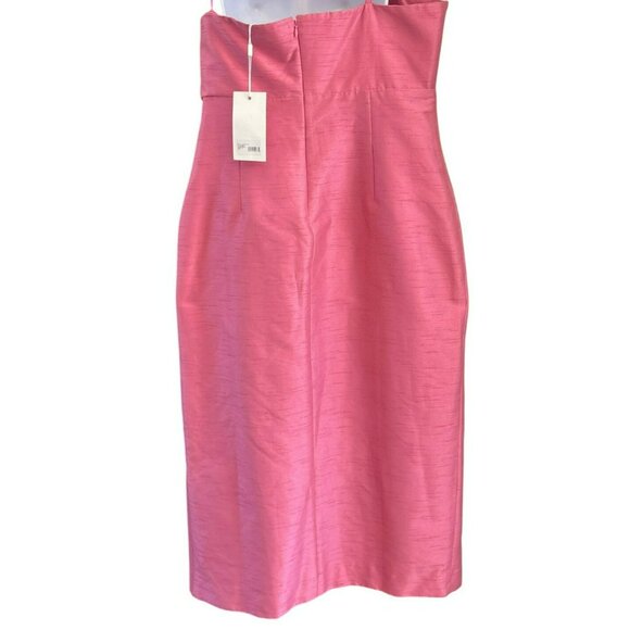 Likely Pink Strapless Gown W/Floral Detail & Side Slit Formal Dress Size 14 MSRP - Picture 3 of 7